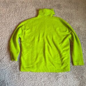 Zara Vibrant Lime Turtleneck Sweater